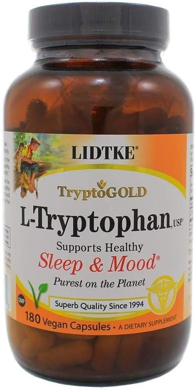 L-Tryptophan 500 Mg - 180 Capsules By Lidtke : Health & Household