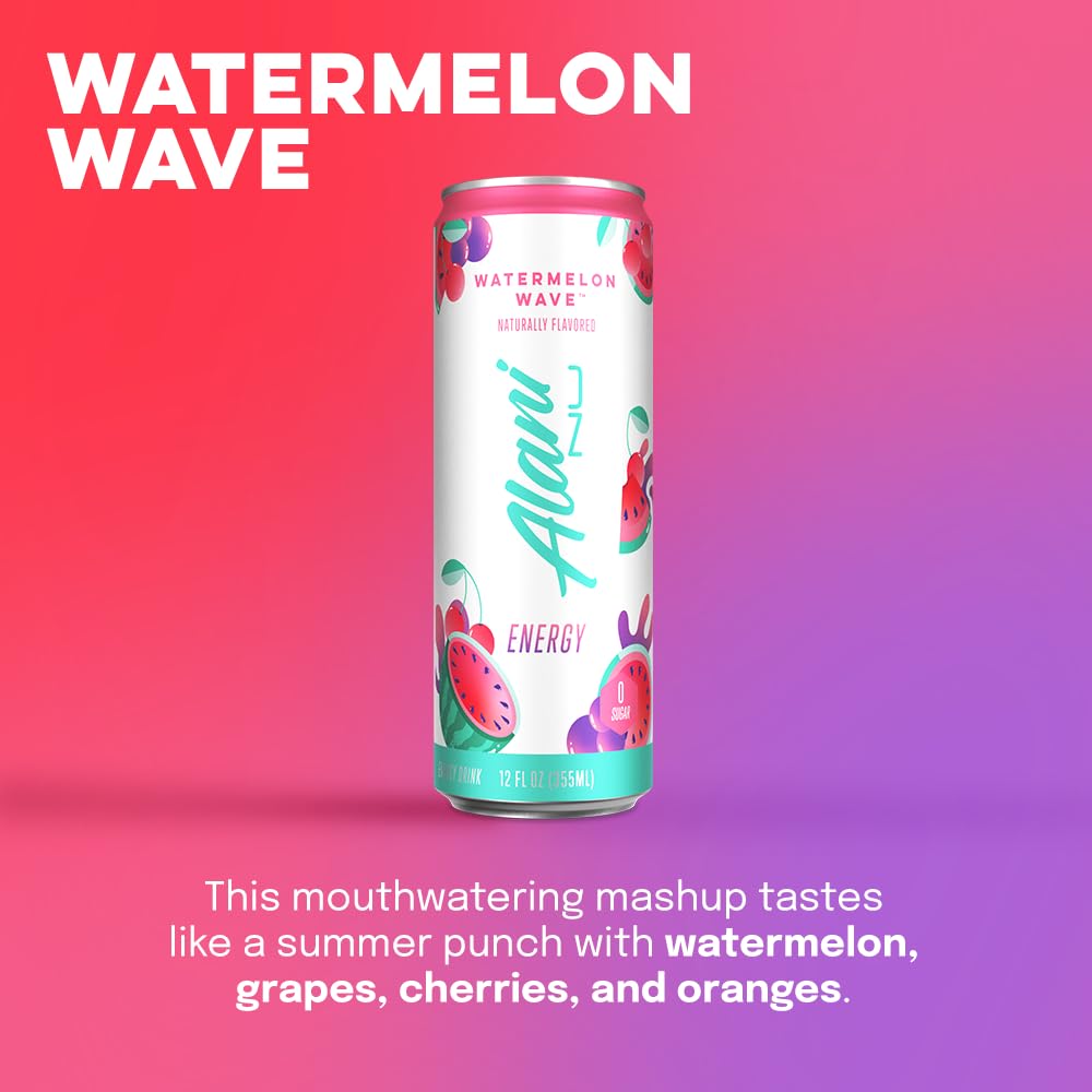 Alani Nu Fruit Blast Variety Sugar Free, Low Calorie Energy Drinks | 200Mg Caffeine | Pre Workout Performance With Antioxidants | Biotin B Vitamins | Zero Sugar | 10 Calories | 12 Fl Oz Cans (12 Pack)