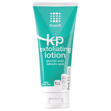 TOUCH Body Lotion for Keratosis Pilaris with 12% Glycolic Acid - AHA & BHA Exfoliating Rough & Bumpy Skin Body Lotion - Moisturizing Cream Gets Rid Of Redness, KP (4 Fl Oz (Pack of 1))