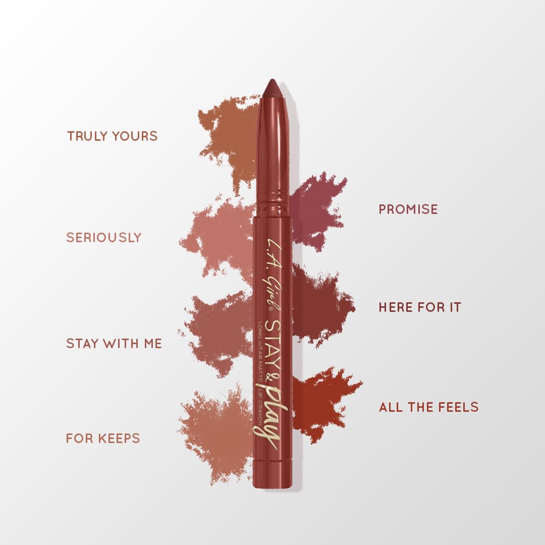 L.A. Girl Stay And Play Lip Crayon, Truly Yours Glc730 : Beauty & Personal Care