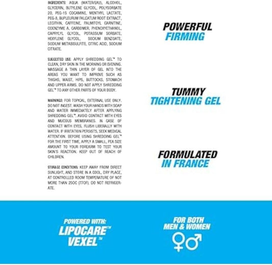 Bpi Sports Shredding Gel - Skin Toning Gel For Men And Women With Caffeine And Palmitoyl Carnitine - Powered With Lipocare Vexel - 8 Fl Oz (Pack Of 1)