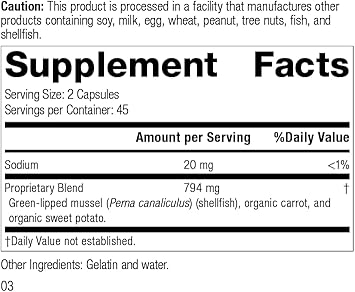 Standard Process Nutrimere - Whole Food Vitality And Metabolism With Green Lipped Mussel, Organic Carrot, Organic And Sweet Potato - Gluten Free - 90 Capsules