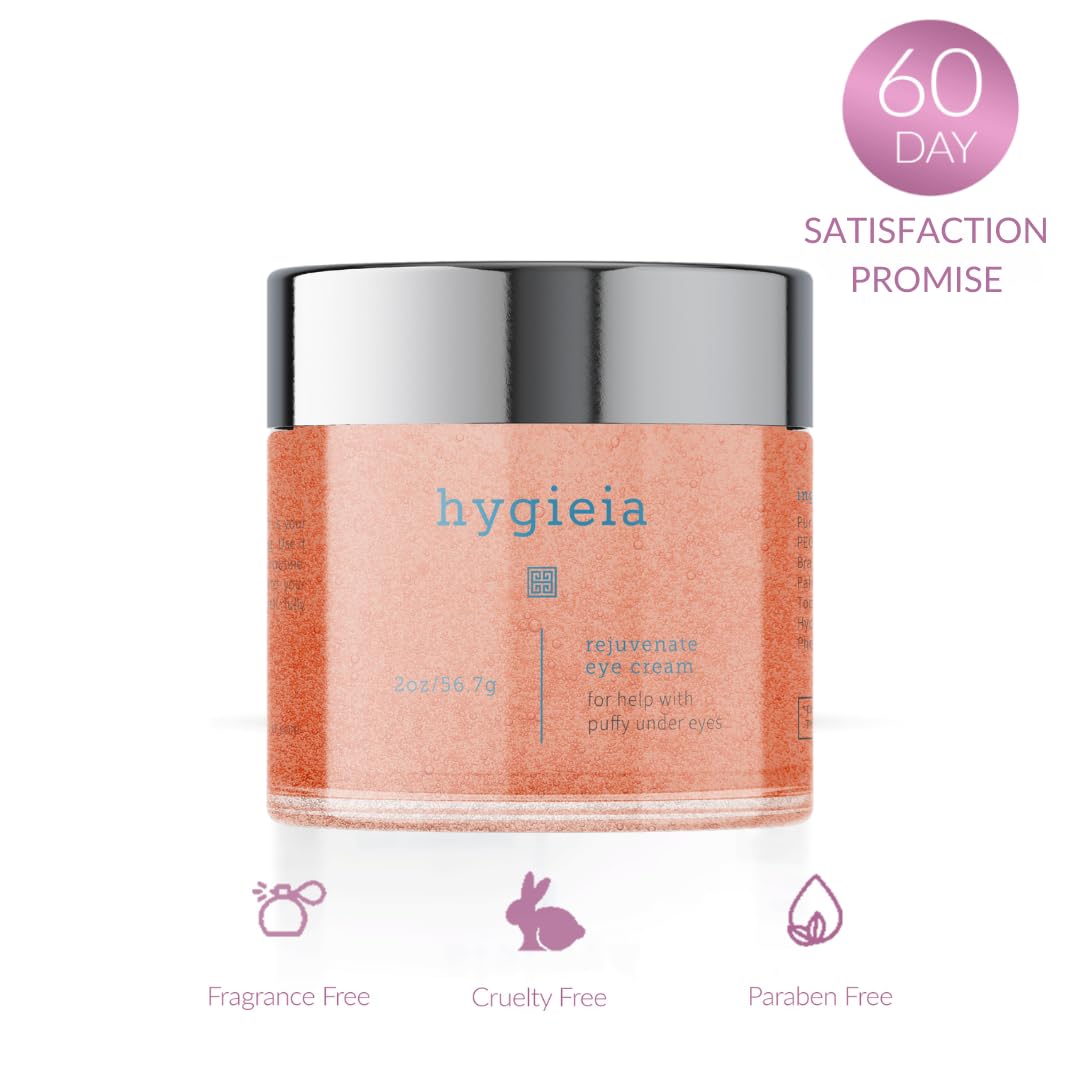 Hygieia Eye Restore Cream – Anti-Aging Day & Night Cream For Age Circles, Puffiness & Wrinkles, Cellular Absorption - Peptides, Collagen, Hyaluronic Acid & Retinol Cream For Radiant Under Eyes, 2 Oz