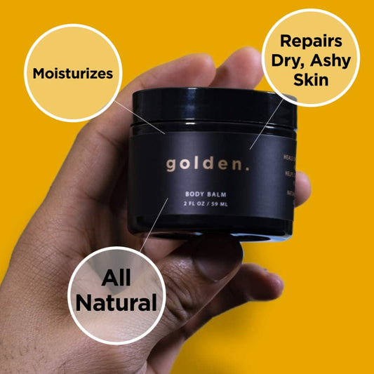 Golden Grooming Co. Men'S Body Balm - Intense Repair Balm For Extra Dry Skin - Naturally Derived, Hydrating Formula - Suitable For All Skin Types With Coconut Oil & Mango Butter - 2 Fl Oz