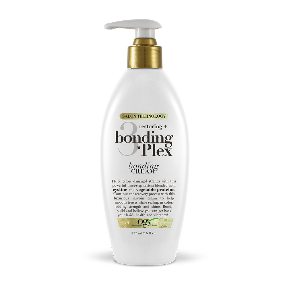 Ogx Restoring + Bonding Plex Salon Technology Bonding Cream Leave-In Treatment, 6 Ounce, 177 Fl Oz