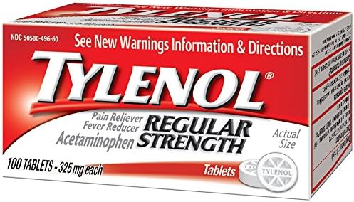 Tylenol Regular Strength Tablets, 100 Count (Pack Of 2)