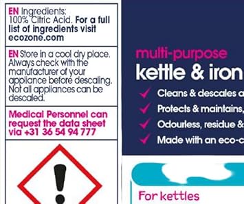 Ecozone | Kettle & Iron Descaler | 12 X 60G