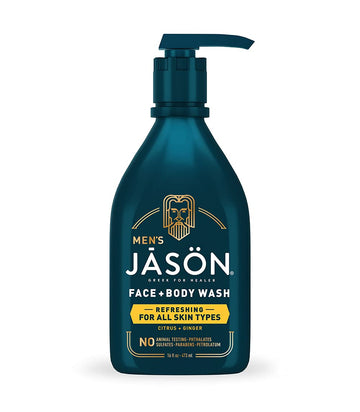 Jason Men'S Refreshing 2-In-1 Face & Body Wash, 16 Oz