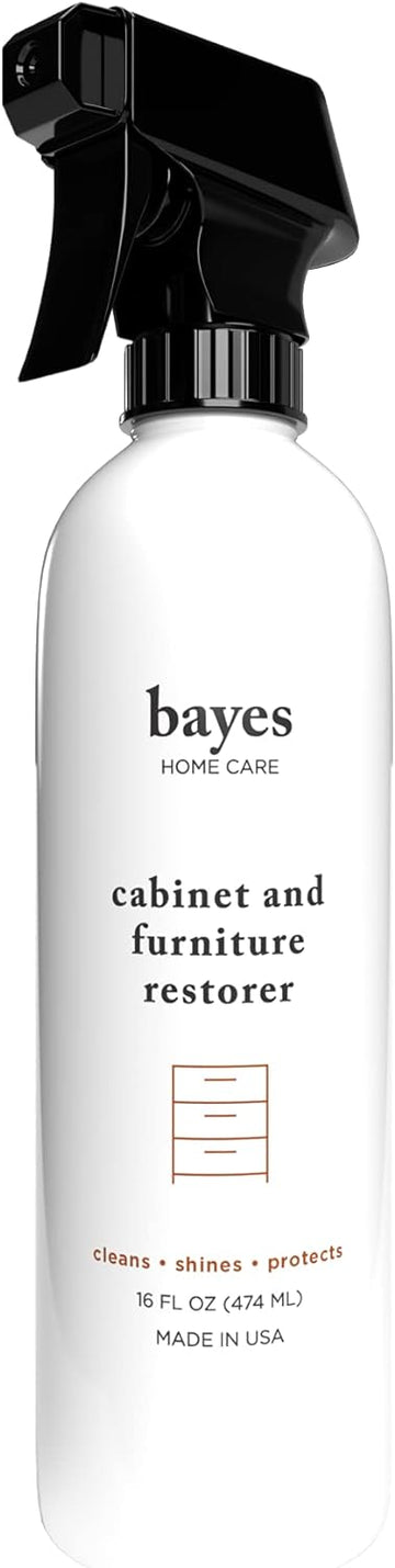 Bayes High-Performance Furniture, Cabinet Cleaner and Polish - Cleans, Conditions, and Preserves Fine Wood Furniture and Cabinetry - 16 oz, 6 Pack