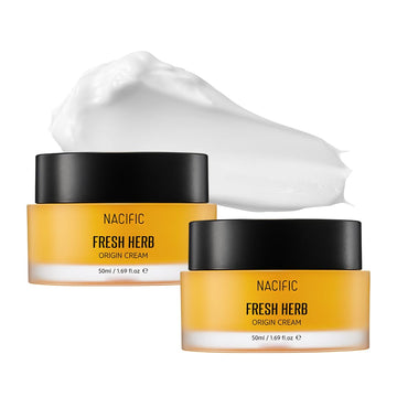 Nacific Fresh Herb Origin Cream Double Set (50Ml 1.69Fl.Oz*2) Niacinamide, 62% Chamomile Extract, Moisturizing, Sepicalm, Smooth, Hyaluronic Acid