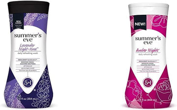 Summer'S Eve Lavender & Amber Nights Daily Refreshing Feminine Body Washes, 12 Fl Oz & 15 Fl Oz