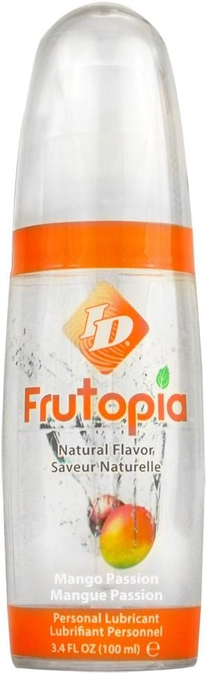 Id Frutopia Mango Passionfruit Flavoured Lube 100Ml Pump Bottle – Natural Flavoured Water Based Lubricant For Oral Sex