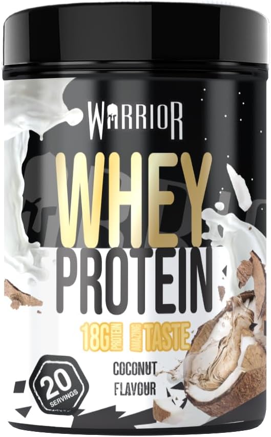 Warrior Whey Protein Powder 500G - Up To 36G* Protein Per Shake – Low Sugar - Muscle Growth And Recovery Drink - Amazing Taste - 20 Servings - Gmp Certified (Vanilla Milkshake)