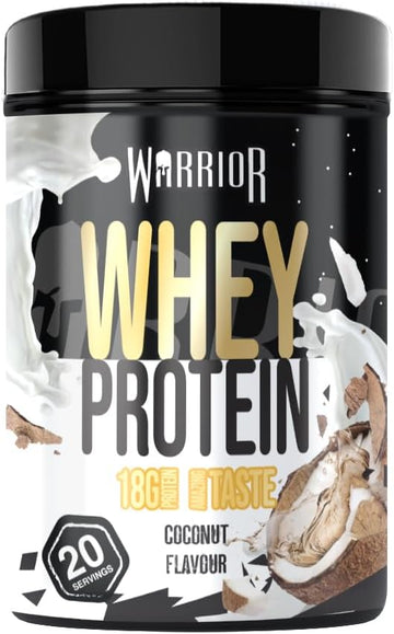 Warrior Whey Protein Powder 500G - Up To 36G* Protein Per Shake – Low Sugar - Muscle Growth And Recovery Drink - Amazing Taste - 20 Servings - Gmp Certified (Vanilla Milkshake)