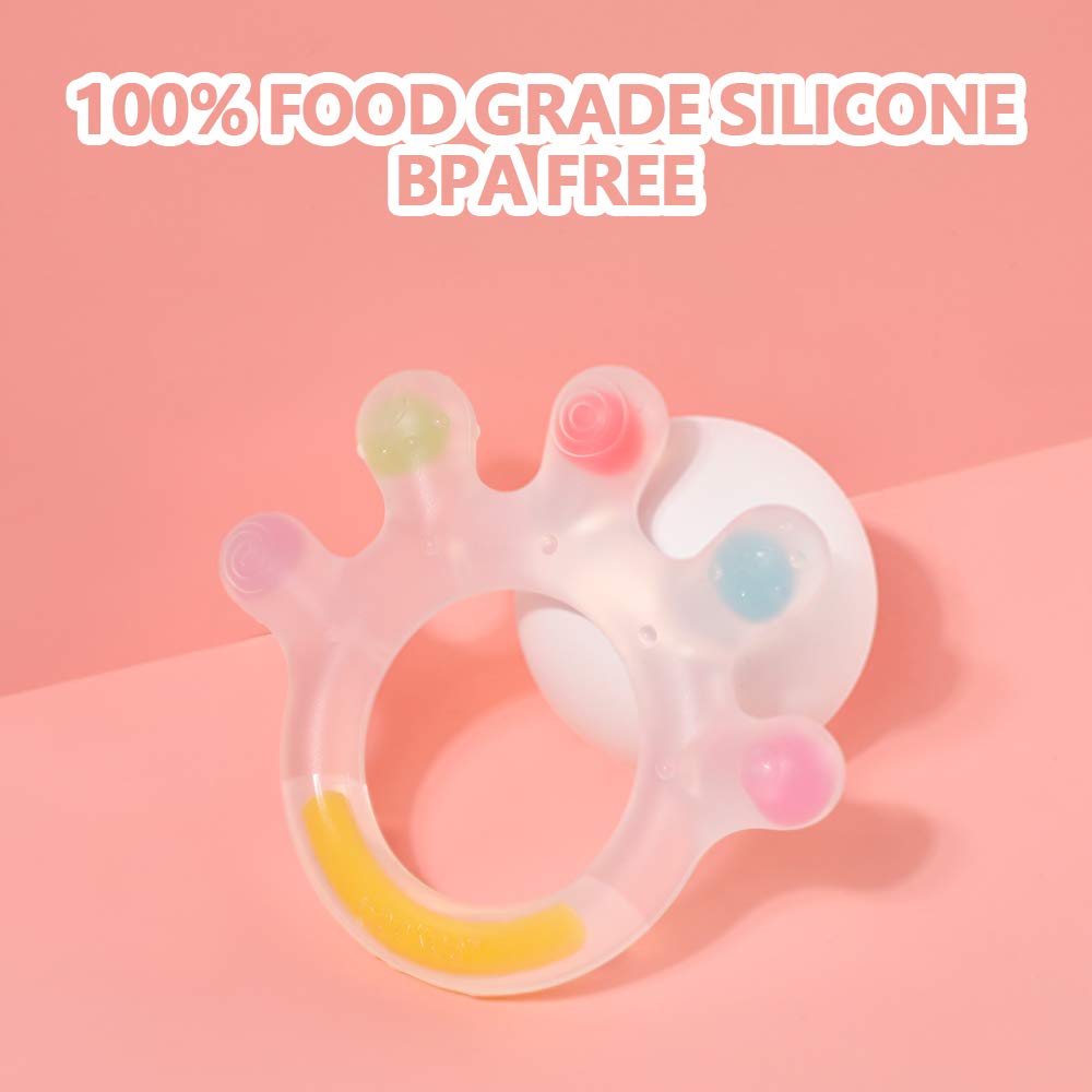 Haakaa Dinky Digits Palm Teether, Baby Teething Toys, Food Grade Silicone Teethers for Babies 0-6 Months/6-12 Months, BPA Free Teething Relief Baby Chew Toys : Baby