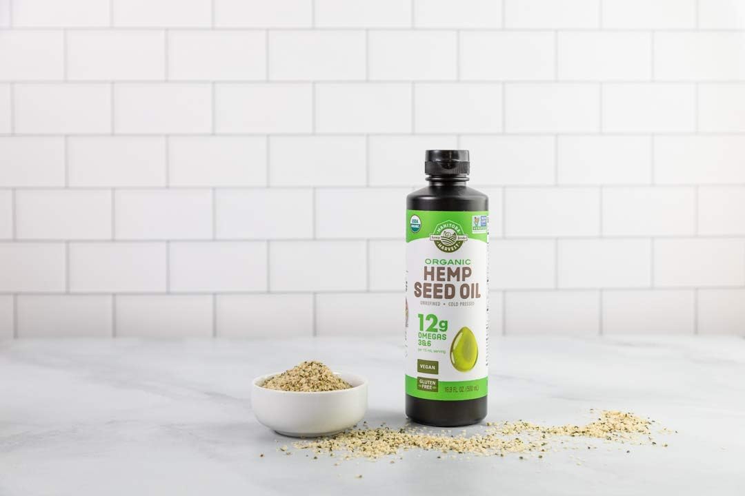 Manitoba Harvest Organic Hemp Oil, Cold Pressed, 12g of Omegas 3&6 Per Serving, Non-GMO, 8.45 Fl Oz : Grocery & Gourmet Food