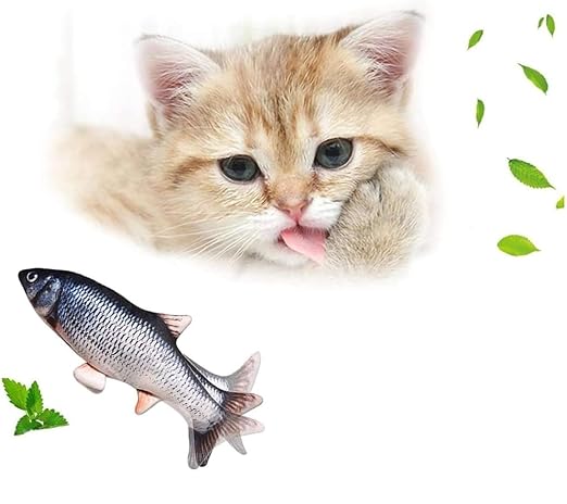 INFINIBYTE Interactive Electric Floppy Fish Cat Toy – USB Rechargeable Realistic 3D Floppy Fish for Cats & Dogs | Chew & Bite Pet Toy | Fun Pet Supplies