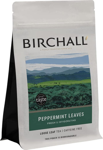 Birchall Tea, Peppermint Tea, Caffeine Free Tea Leaves Bursting With Full Flavour, Prefect Loose Leaf Tea Gift Set, 75G Loose Leaf Tea