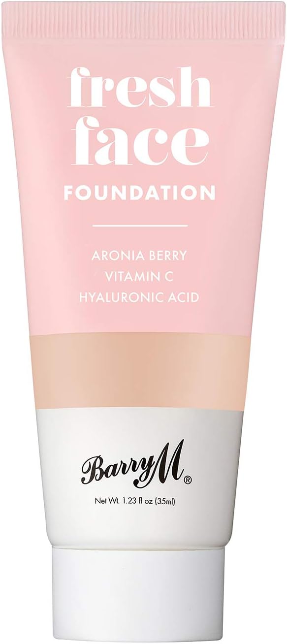 Barry M Cosmetics Fresh Face Lightweight Liquid Foundation Infused With Hyaluronic Acid And Vitamin C, Shade 6