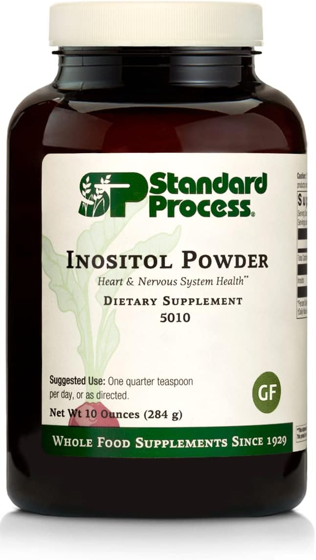 Standard Process Inositol Powder - Whole Food Nervous System Supplements, Heart Health And Liver Support With Inositol Powder - Vegetarian, Gluten Free - 10 Ounce Powder