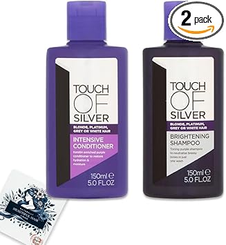 Touch Of Silver Conditioner & Shampoo Set, Intense Hydration & Brightening, Twin Pack Provoke For Blonde, Platinum & Grey, Formulated With Violet And Blue Pigments, Included Hair Care Ebook