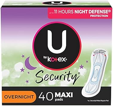 Kotex Overnight Security Pads 40 Count