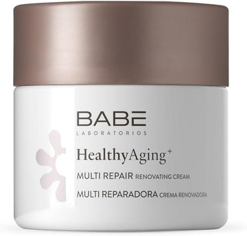 Laboratorios Babé - Multi | Healthyaging+ | Renewing Moisturizing Night Face Cream 50Ml | Nourishing | Regenerating | Young Look | Collagen | Sensitive Skin | Anti-Wrinkle