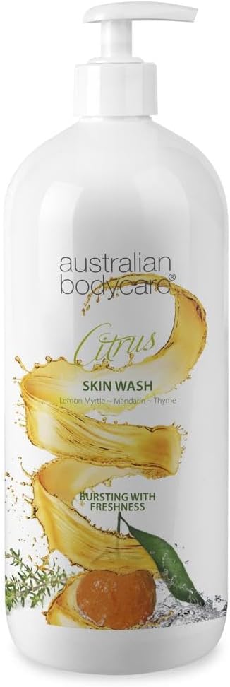 Australian Bodycare Skin Wash Professional 1000 Ml | Tea Tree Oil + Citrus Body Wash For The Skin | Relieves Spots And Pimples, Acne, Body Odor & Smelly Feet | Effective After Shaving And Waxing