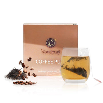 Coffee Puer|Nondecay Tea Sampler With 7 Pyramid Tea Infuser Bags - Fruit, Herb And Flower Tea For Cold Brew & Hot Brew, Birthday, Hostess And Co-Worker Fall Gifts