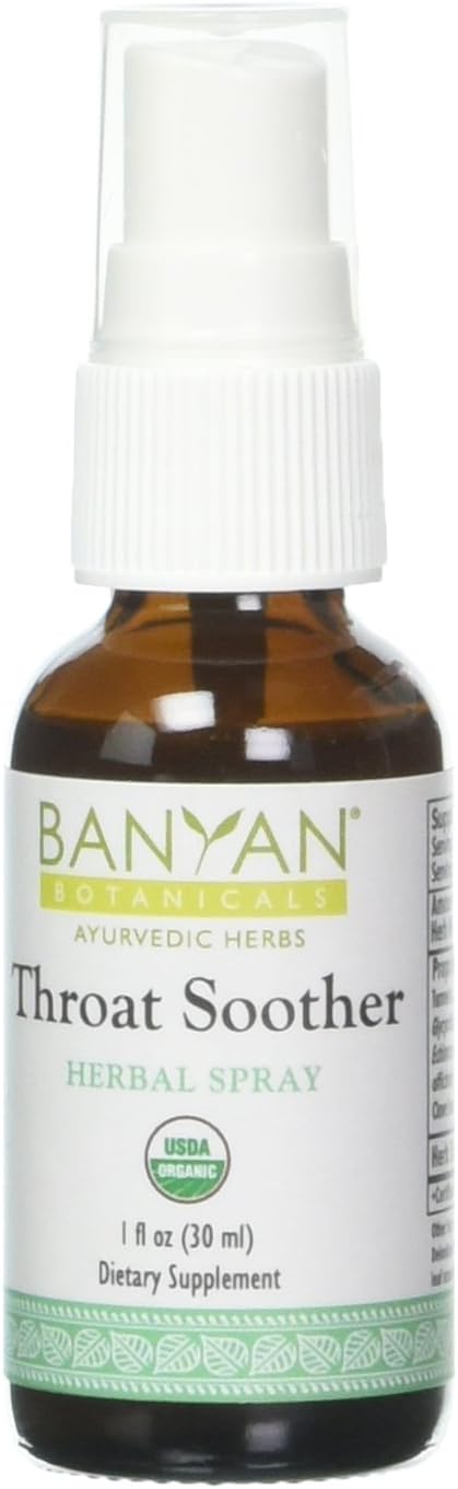 Banyan Botanicals Throat Soother Herbal Spray â€“ Organic Herbal Throat Spray Â­for Throat Comfort and Immune Support* â€“ 1  . â€“ Non-GMO Sustainably Sourced Vegetarian