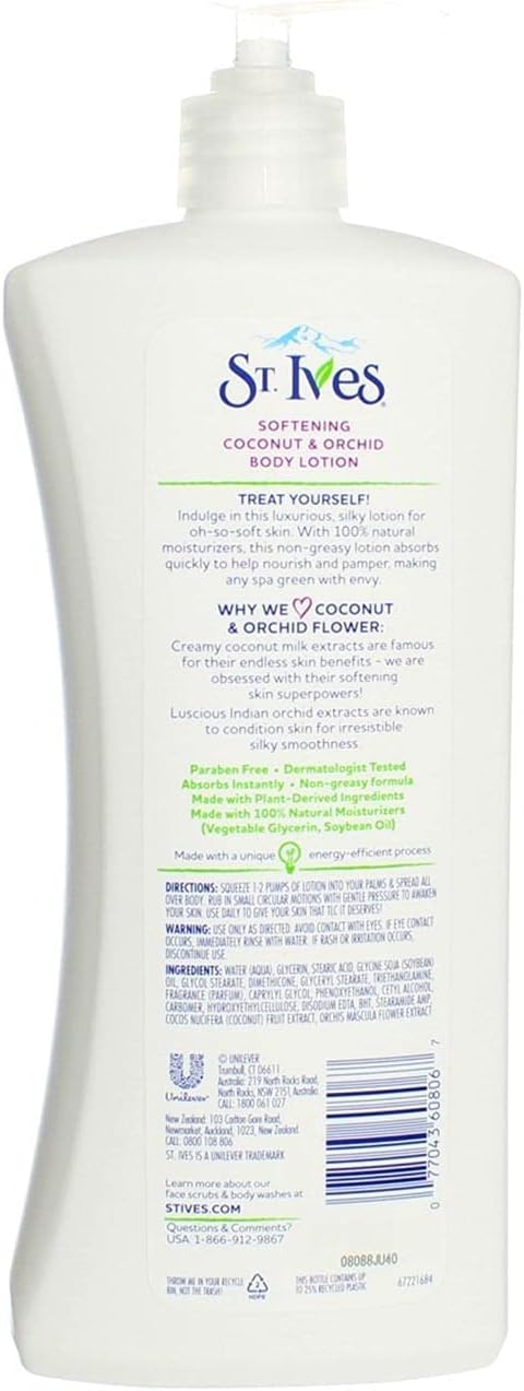 St Ives Body Lotion 21Oz Soft And Silky(Coconut/Orchid) (3 Pack)