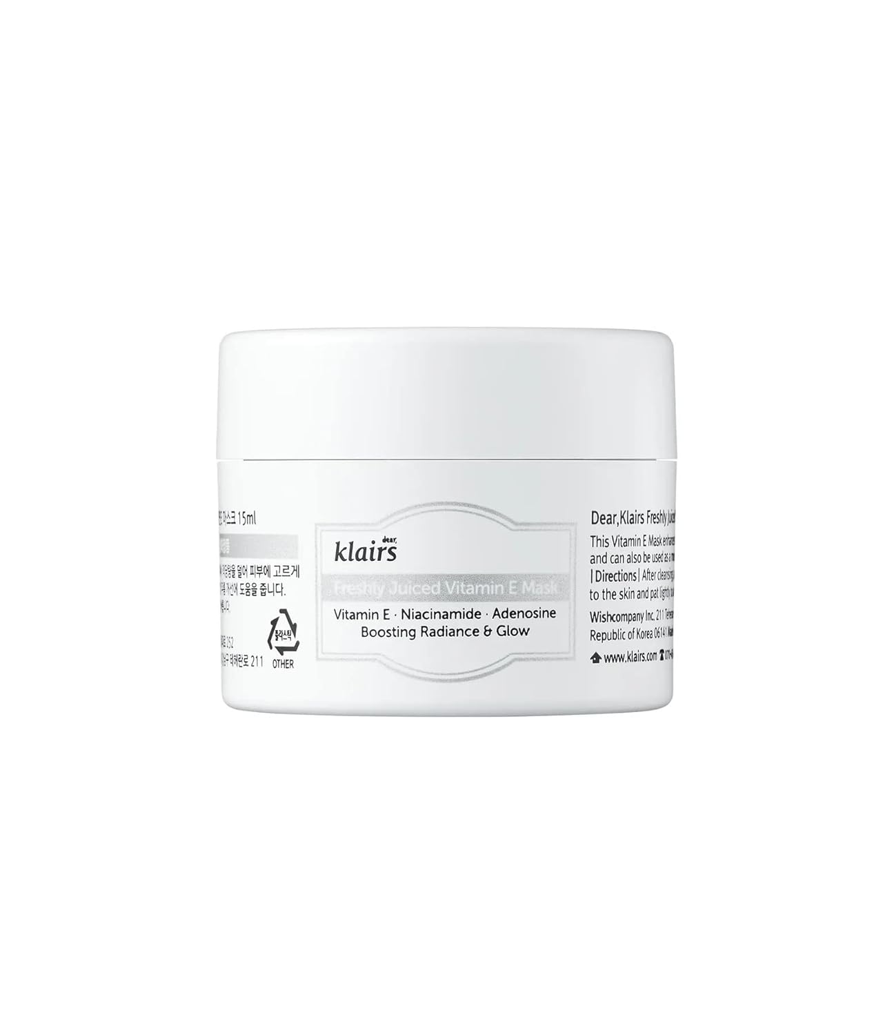 Dearklairs Freshly Juiced Vitamin E Mask, Moisturizer, Sleeping Mask, Boost The Effect Vitamin C, Niacinamide, Adenosine, 0.5 Oz, Cream, Clear Skin, Antioxidant Serum