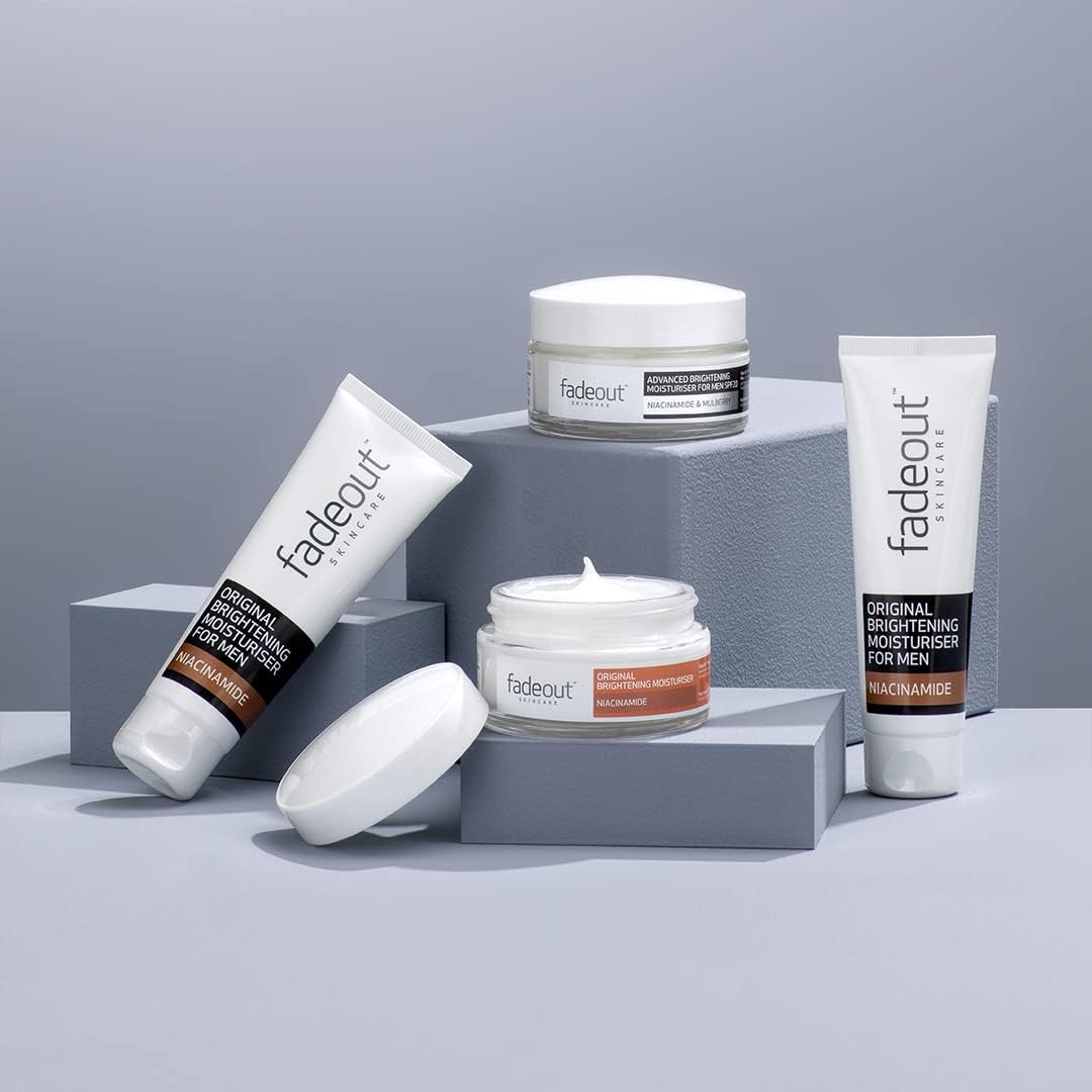 Fade Out Original Brightening Day Moisturiser with Niacinamide Unisex Exfoliating Daily Moisturiser For Dark Spots, Dark Circles and Blemishes 3 x 50ml : Amazon.co.uk: Beauty