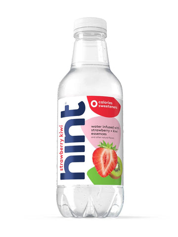 Hint Water Strawberry Kiwi Single Bottle, One 16 Ounce Bottle, Pure Water Infused With Strawberries & Kiwis, Zero Sugar, Zero Calories, Zero Sweeteners, Zero Preservatives, Zero Artificial Flavors