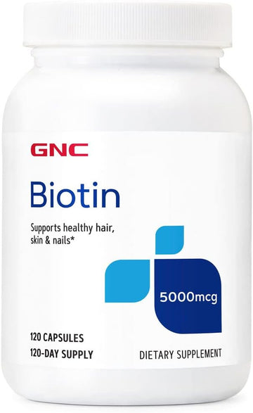 Gnc Biotin 5000Mcg | Supports Healthy Hair, Skin, & Nails | 120 Count