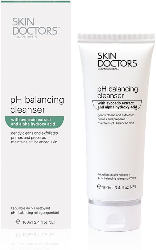 Skin Doctors Ph Balancing Cleanser | Daily Facial Cleanser | Avocado Extract | Lactic Acid & Alpha Hydroxy Acid (Aha) | Cleanses | 100Ml
