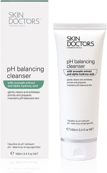 Skin Doctors Ph Balancing Cleanser | Daily Facial Cleanser | Avocado Extract | Lactic Acid & Alpha Hydroxy Acid (Aha) | Cleanses | 100Ml