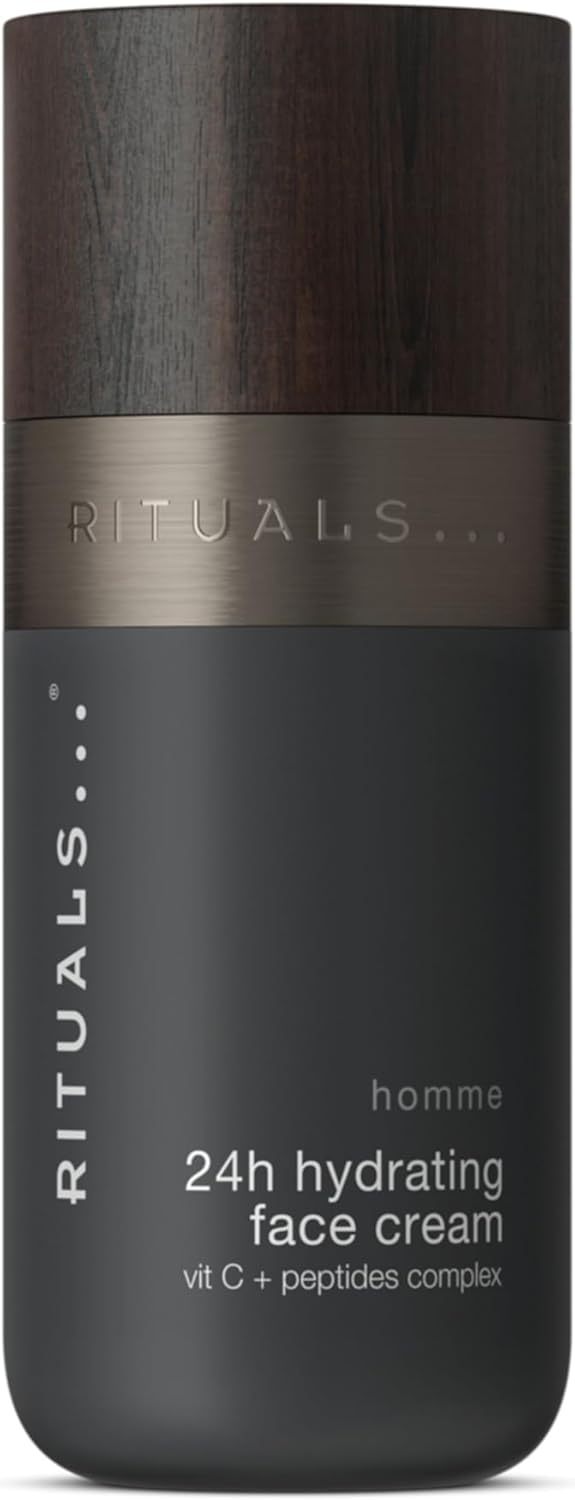 Rituals Homme Hydrating Gel Cream, 24-Hour Hydrating Face Cream For Men With Vitamin C And Peptides Complex, 50Ml