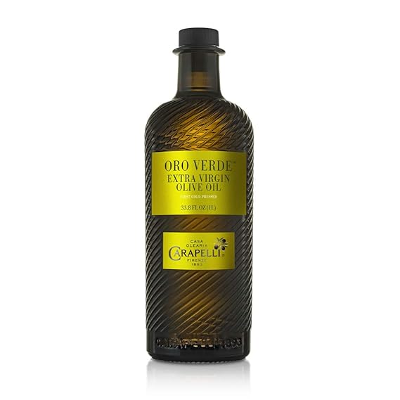 Carapelli - Oro Verde Extra Virgin Olive Oil: First Cold-Pressed EVOO – 33.8 Fluid Ounces