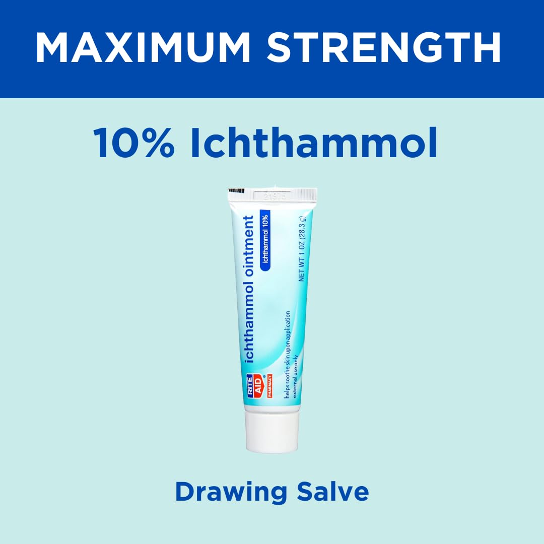 Rite Aid Ichthammol Ointment 10% - 1 Ounce, Drawing Salve, Soothing Skin Relief : Therapeutic Skin Care Products : Health & Household