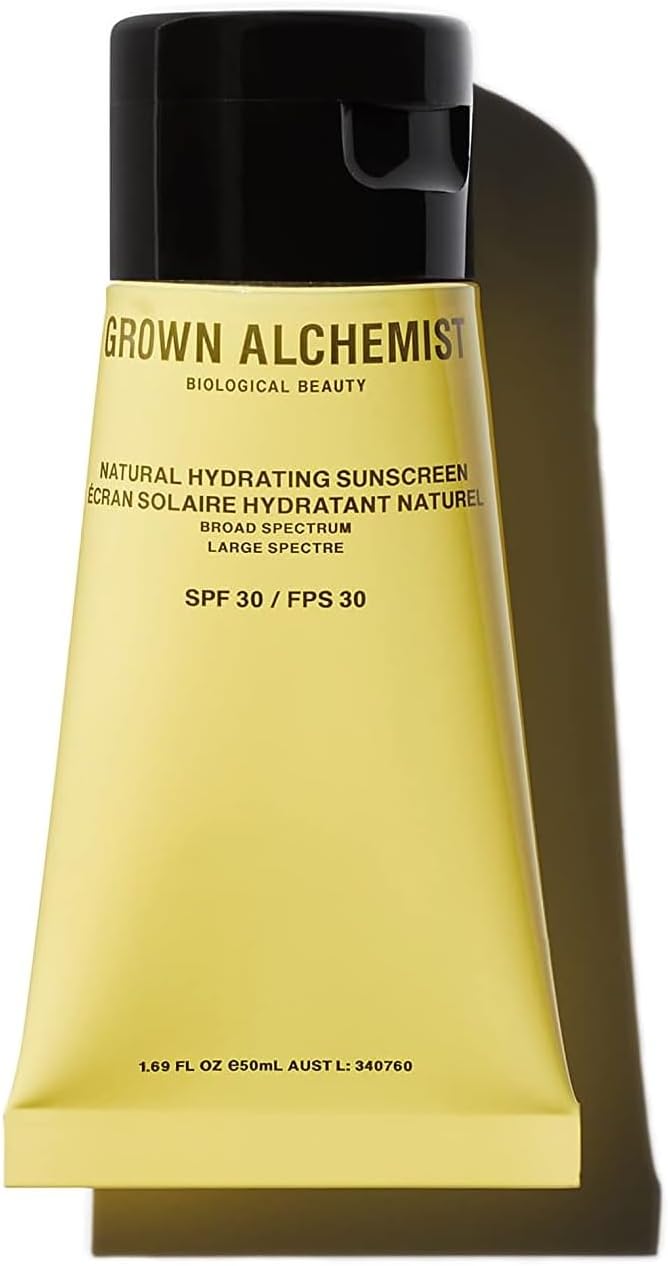 Grown Alchemist Natural Mineral Sunscreen Spf30 - Organic, Reef Safe Sunscreen, Non-Toxic, Zinc Oxide Sunscreen Lotion For Sensitive Skin - Face Sunscreen, Non-Sticky, Travel Size Sun Cream 50 Ml