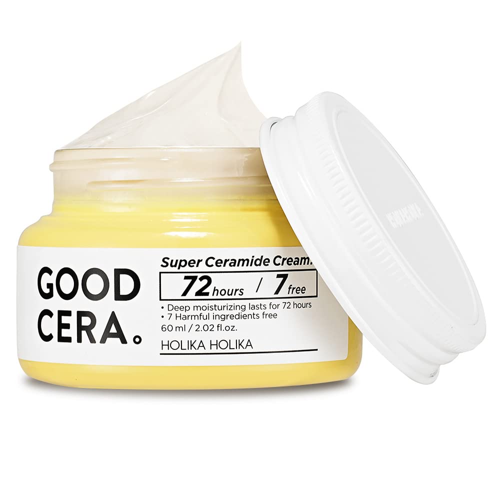 Holika Holika Good Cera Super Ceramide Cream | Soothing Facial Cream & Skin Moisturizer | Ceramide Cream Korean Moisturizer For Face | Deeply Nourishing Face Cream For Dry Skin 2.02 Fl Oz