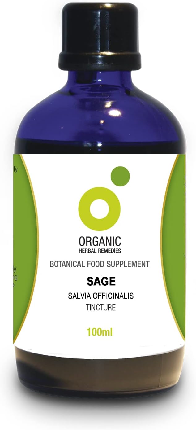 Organic Herbal Remedies 100 ml Sage Herbal Tincture : Amazon.co.uk: Health & Personal Care