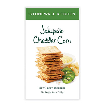 Stonewall Kitchen Jalapeño Cheddar Corn Crackers, 4.4 oz