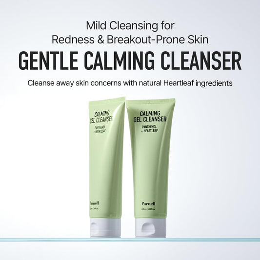 Parnell Panthenol Heartleaf Calming Gel Cleanser | 180Ml / 6.08 Fl.Oz, Soothing & Moisturizing Cleanser, Korea Skin Care, Korea Beauty