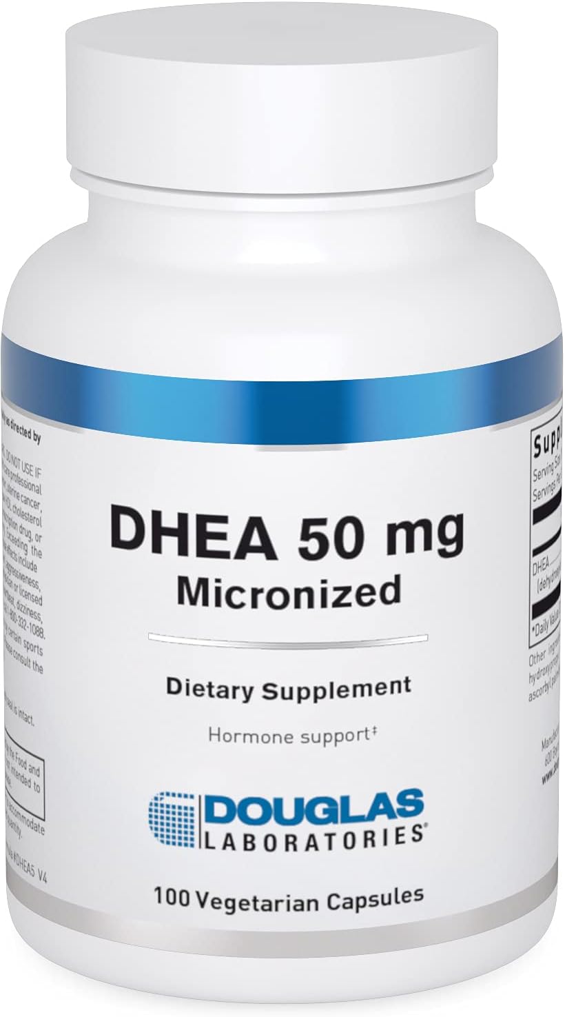 Douglas Laboratories Dhea 50 Mg Capsules - Micronized - Supports Hormone Balance, Immunity, Brain, Bone Health & Metabolism* - Non-Gmo - 100 Vegetarian Capsules