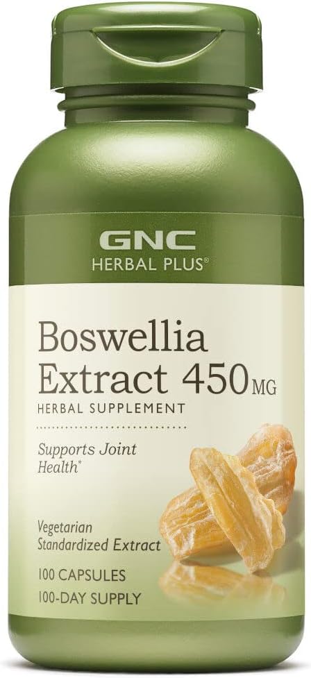 Gnc Herbal Plus Boswellia Extract 450Mg Supplement, Vegetarian, Supports Joint Health, 100 Servings