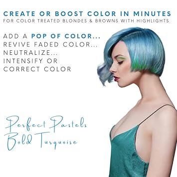 Watercolors Intense Color Depositing Sulfate & Paraben Free Shampoo, Maintains & Enhances Haircolor - Turquoise 8.5 Oz