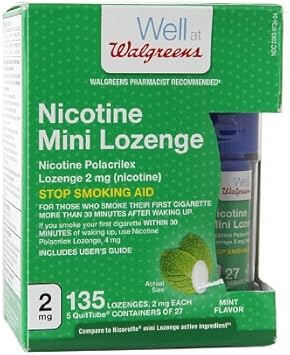 Walgreens Nicotine 2Mg Mint Mini-Lozenges, 135 Ea
