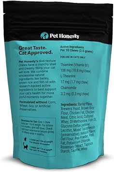 PetHonesty Cat Calming + Cat Immune Support Lysine Dual Texture Chew Supplement Bundle - Helps Reduce Stress and Cat Anxiety Relief, Allergy Relief – Cat Vitamins with Omega 3s : Pet Supplies